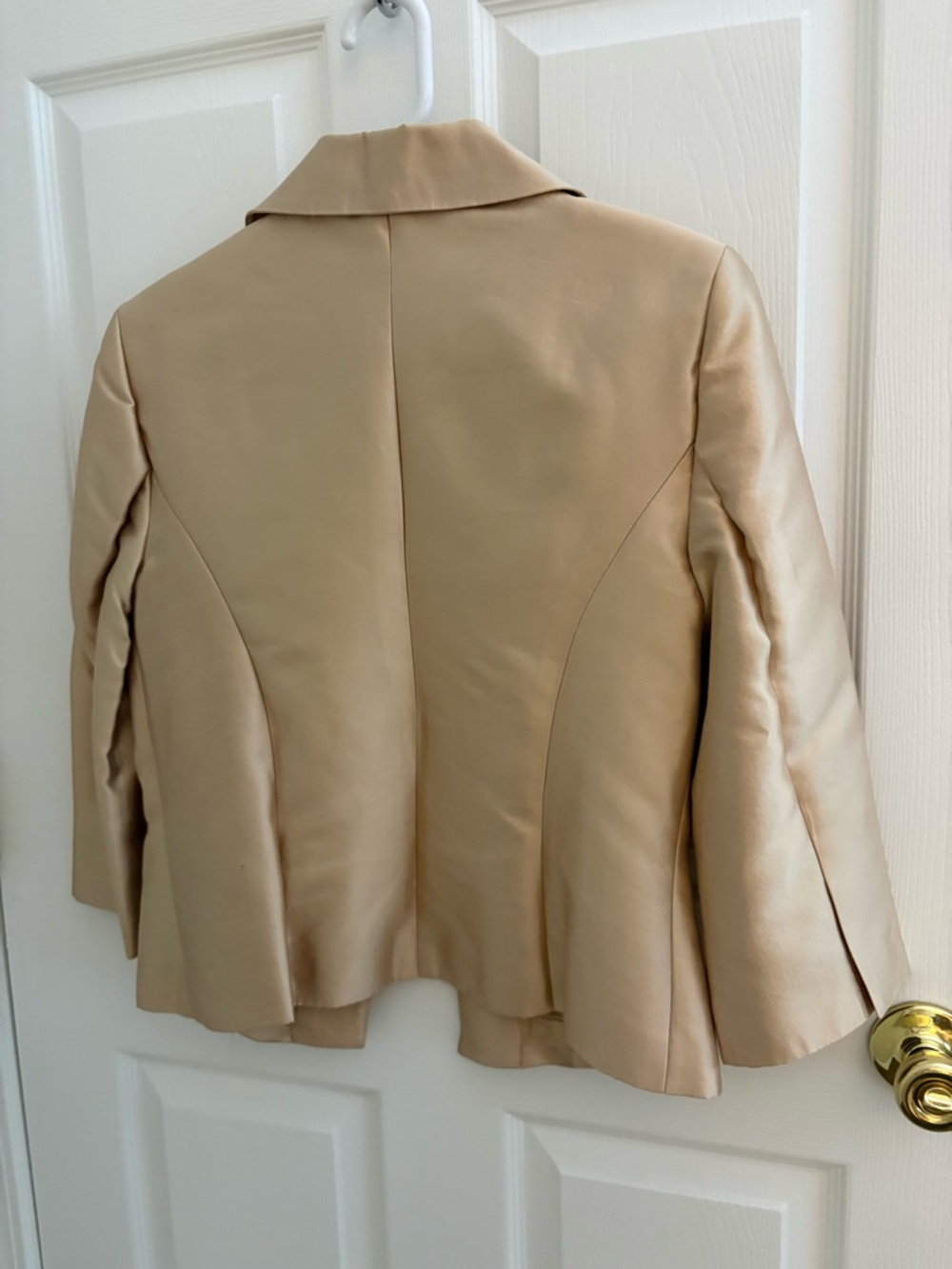 ADRIANNA PAPELL Shift Dress w/ Matching Jacket Champagne Gold sz 12 - Picture 9 of 13